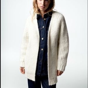 Zara Purl Knit Cardigan